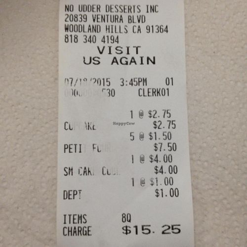 reasonable prices  at No Udder Desserts in Woodland Hills