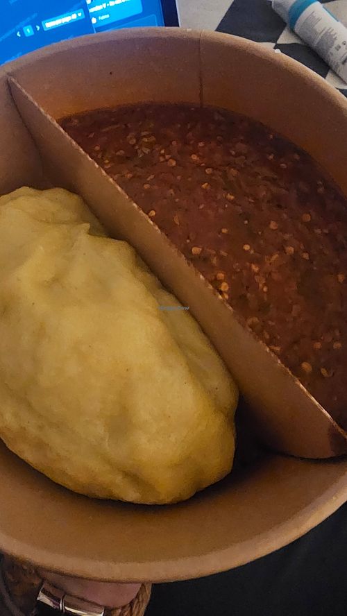 Fufu and Okra at African Violet in Frankfurt