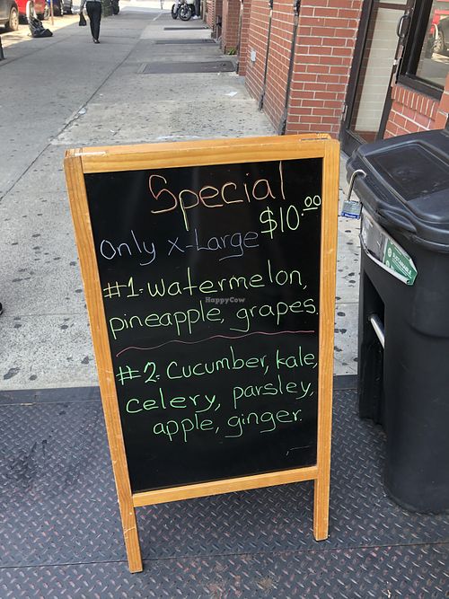 Special menu   at Carnaval Smoothie and Juice Bar in New York City