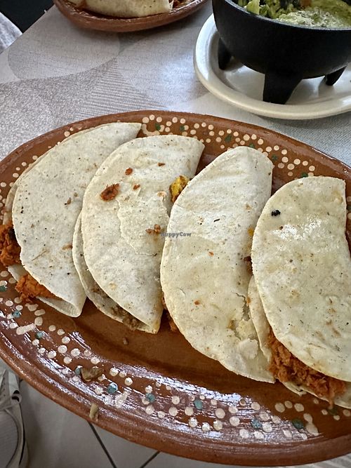 An assortment of vegan tacos!  at 100% Vegana Taqueria in Puerto Vallarta