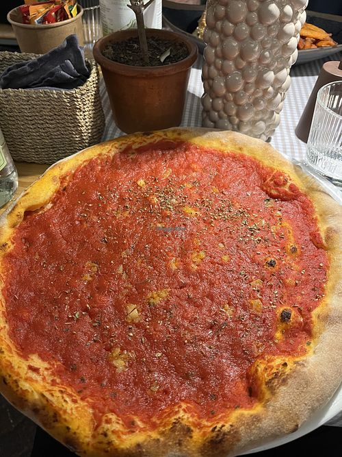Pizza Marinara (with garlic)   at Gasthaus Fink in Bolzano