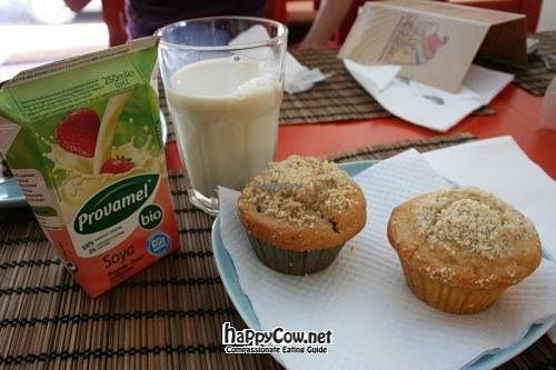 Muffs n' milk at Bake the Difference in Lisbon