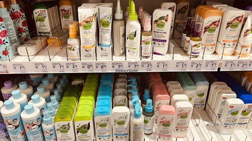 vegan product shelf  at DM Drogerie Markt - Sülldorfer Kirchenweg in Hamburg