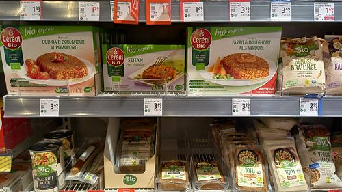 tofu and meat substitutes at DM Drogerie Markt in Venice