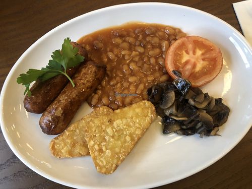 Vegetarian breakfast option excluding the egg to make vegan 🙂  at Forever Green in Mansfield