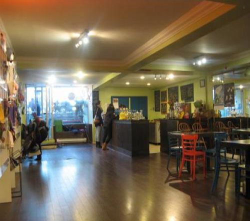 The dinning area of the restaurant. at La Tasse Gamine in Montreal