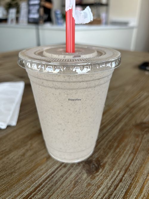 The PB dream smoothie was so good!   at Vibe Health Bar in Folsom