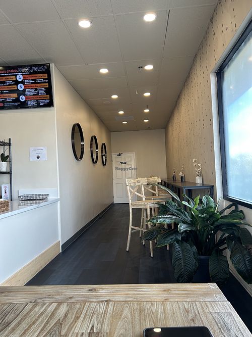 Not the greatest seating arrangement   at Vibe Health Bar in Folsom