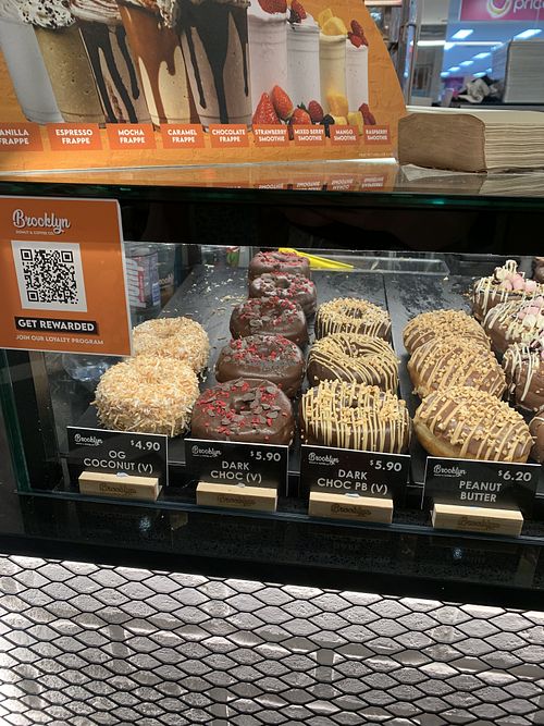 Vegan donuts available   at Brooklyn Donut & Coffee Co in Maroochydore