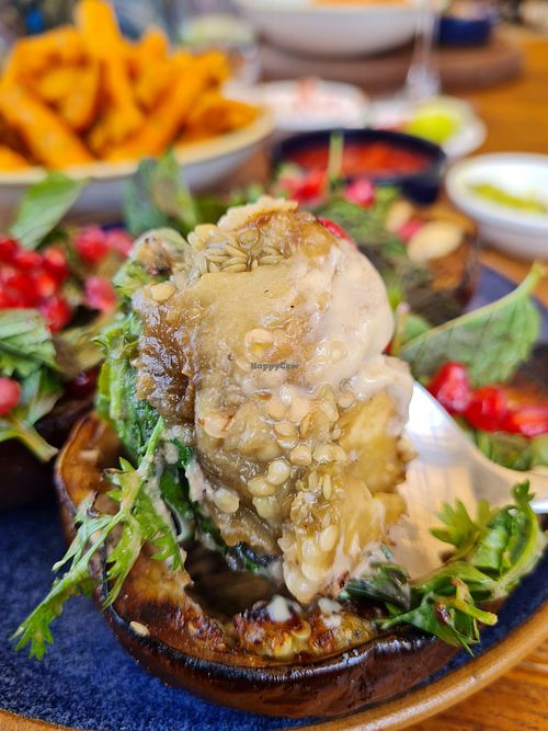 Eggplant texture at Peppertree in Nairobi