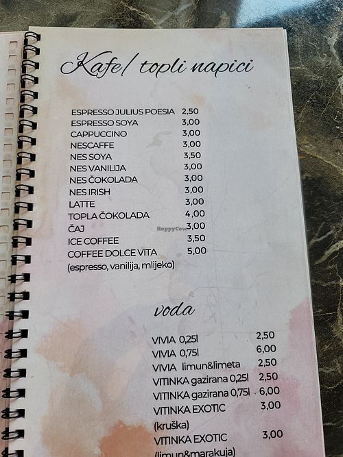 Drinks at Dolce Vita in Banja Luka