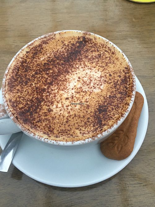 Almond milk cappuccino at In The Dog House in Redcar