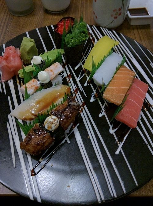 Vegetarian sashimi. The sauce is not vegan; found that out the hard way. at Herbivore Japanese Vegetarian Restaurant in Central Singapore