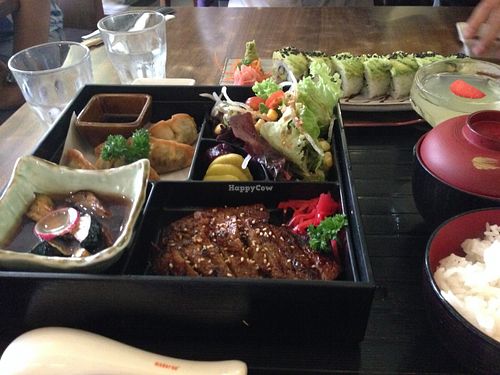One of the vegan bento boxes at Herbivore Japanese Vegetarian Restaurant in Central Singapore