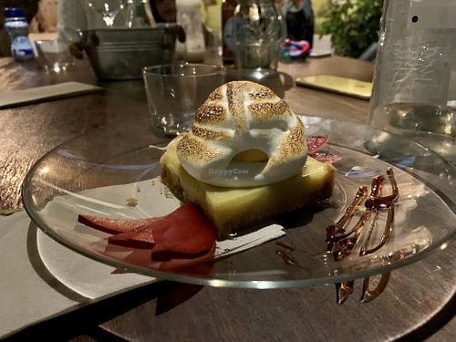 Meringue lemon dessert at Bellaverde in Mallorca