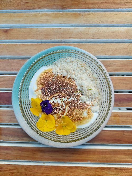 Passionfruit dessert 7.50eur at Bellaverde in Mallorca