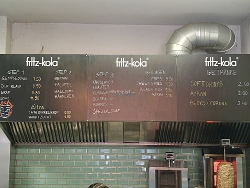 Menu at Klaus Kebab in Bremen