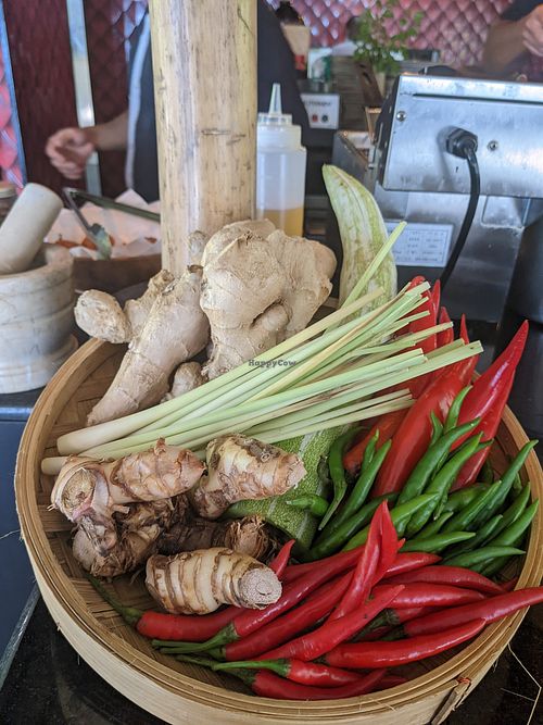 Ingredients for vegan cooking class with Chef Misdar at Ayada Maldives in Maguhdhuvaa Island