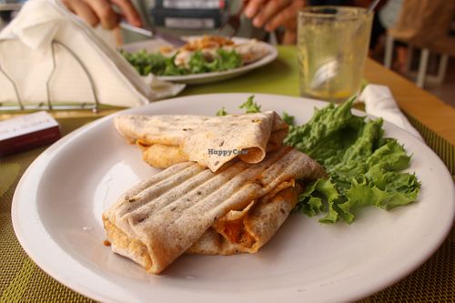 vegan wrap at Natura Coffee Shop in Praia