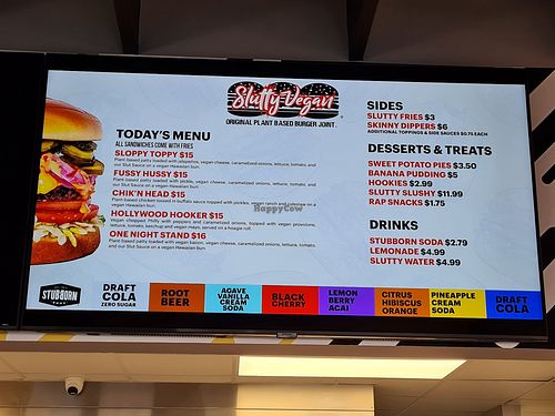 Menu at Slutty Vegan in Duluth