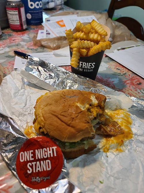 One Night Stand with slut dust fries. at Slutty Vegan in Duluth