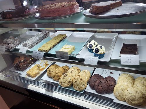 Cake fridge  #Veganuary at Split Cafe & Espresso Bar in Sawtell