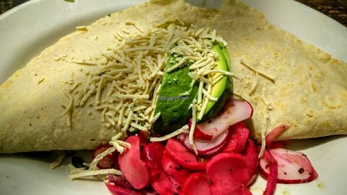 Vegan quesadilla at Kay'n Dave's in Culver City