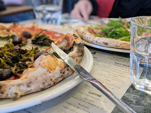 Seasonal toppings change about from time to time. at Franco Manca - Brixton in South West London