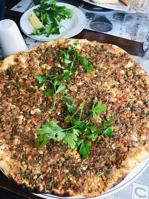 Vegan lahmacun   at Ciya Kebab in Istanbul