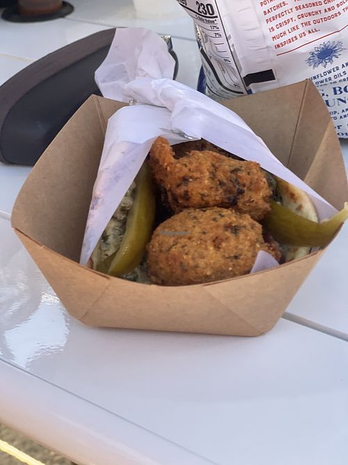 Falafel sandwich   at Skull Creek Greek in Steamboat Springs