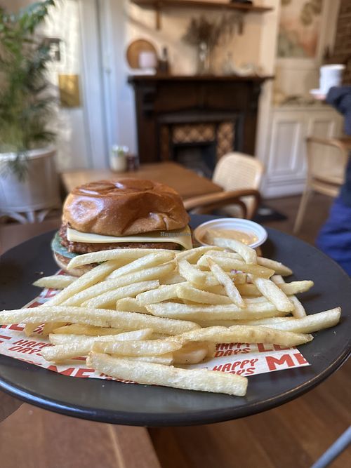 Vegan Cheesy Burger  at Lee and Me in Wollongong