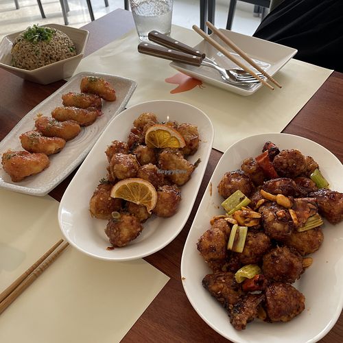 Kungpao and orange chicken  at Camouflage in Seoul