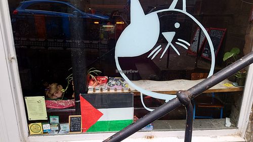 Entrance at Ushi's Coffee Corner in Glasgow