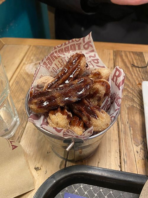 Undercooked churros at Tortilla - Soho in London