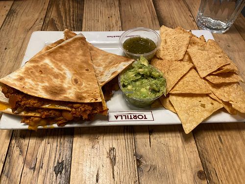 Vegan quesadilla at Tortilla - Soho in London