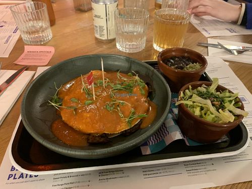 Gluten-free & vegan enchiladas   at Wahaca - Islington in North London