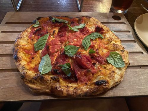 Vegan Margherita pizza   at The Luggage Room Pizzeria in Pasadena