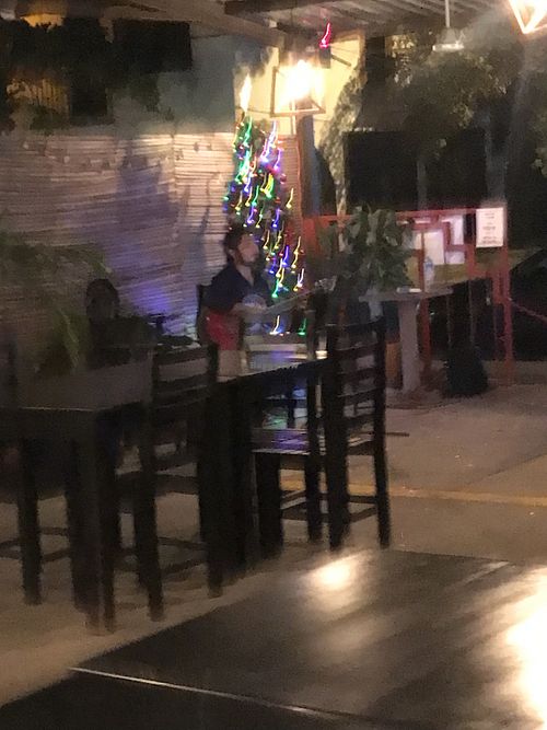 They had a very talented musician providing good vibes with his music.  at Mamma Mía! in Huatulco