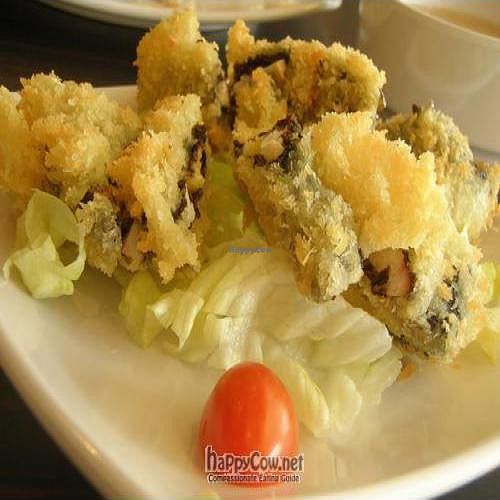 Mango Seaweed Roll [mock prawn, mango slice wrap with seaweed - deep fried] at Honzen Cafe in Central Singapore