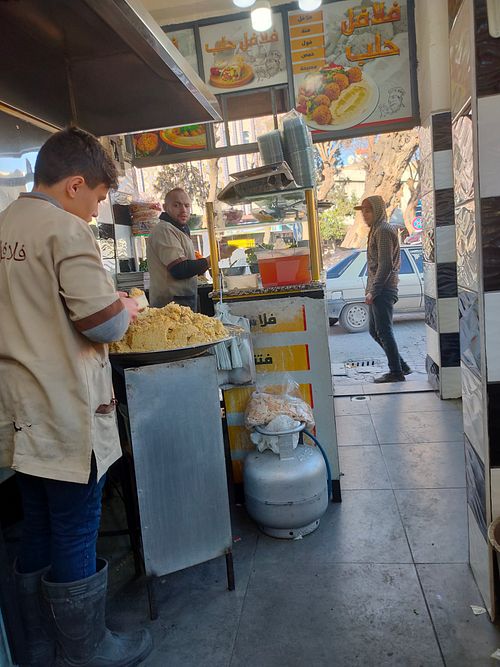 You can see how they make the Falafel. at Halep in Sanliurfa