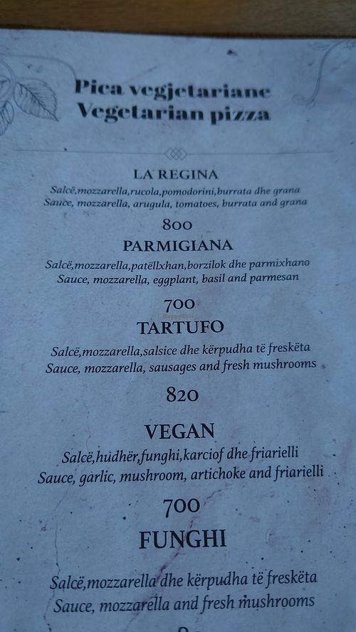  at Pizzarte in Tirana