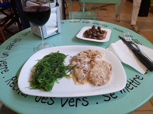 Menú del dia: algae & seitan & olives at Verdgana - Maybe closed in Canet De Mar
