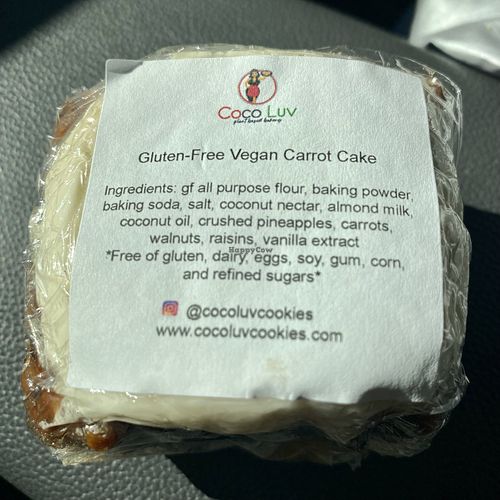 Carrot Cake Ingredients   at Coco Luv in Los Angeles