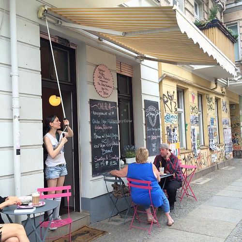 outside at Ohlala in Berlin