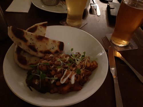 sweet patato, spinach and chickpeas curry at Trafalgar Tavern in South East London