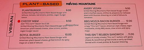 Menu #Veganuary at Bread Meats Bread - Glasgow Fort in Glasgow