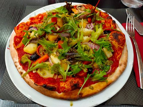 Vegan pizza at Le Gallipoli in Golbey