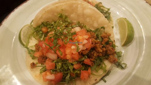 Vegan crumble taco, not on the menu, ask for vegan options at Verde Restaurant in Lihue