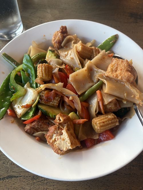  Drunken Noodles with tofu, very good and spicy  at Little Thai Kitchen in Darien