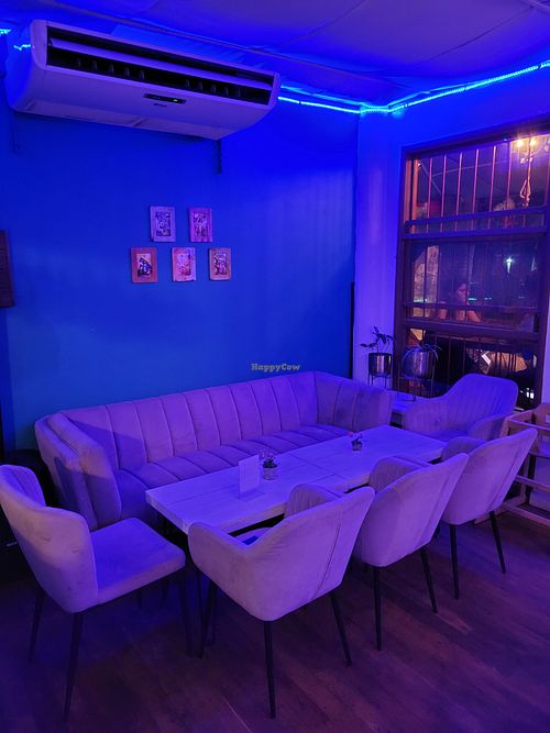 Inside seating at Seawiches Lounge Bar in Roatan